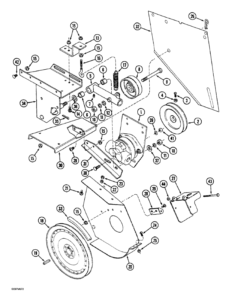 Схема запчастей Case IH 1660 - (8-096) - REEL PUMP DRIVE, PRIOR TO P.I.N. JJC0039130, P.I.N. JJC010367 THROUGH JJC0103799 (07) - HYDRAULICS