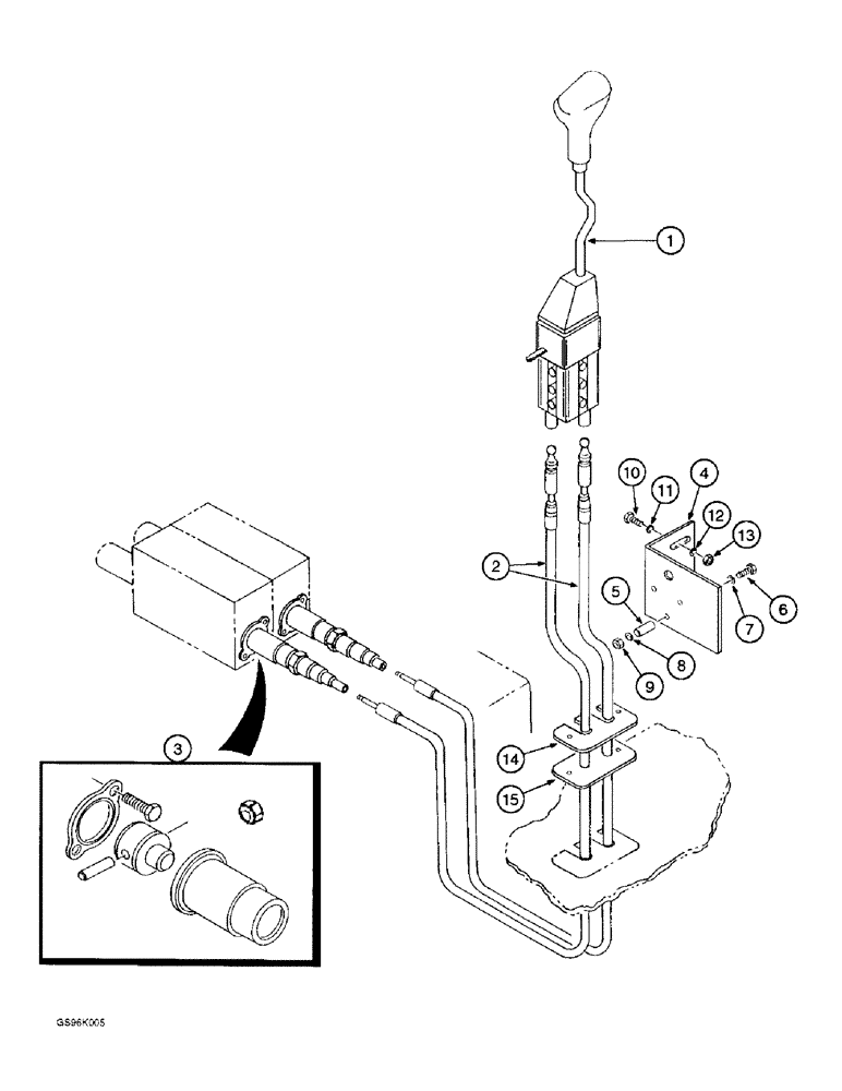 Схема запчастей Case IH 890 - (8-12) - HYDRAULIC CONTROLS, EXTERNAL VALVE, TWO FUNCTION (08) - HYDRAULICS