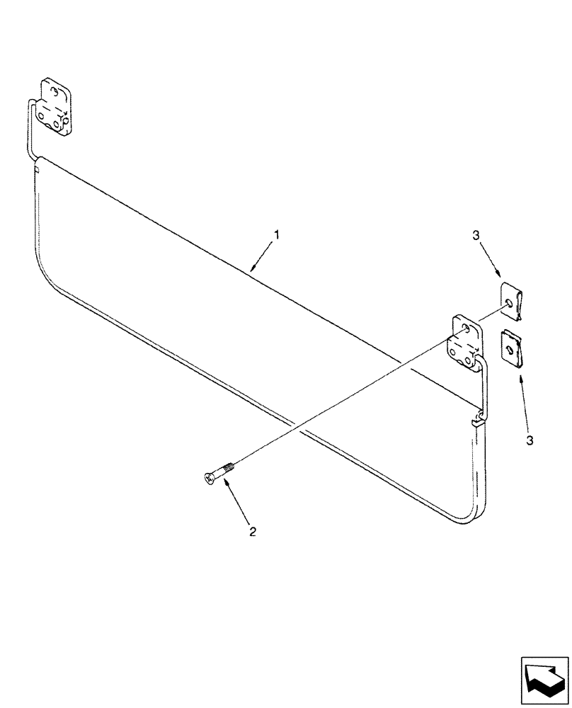 Схема запчастей Case IH 2577 - (90.160.08) - SUNVISOR (90) - PLATFORM, CAB, BODYWORK AND DECALS