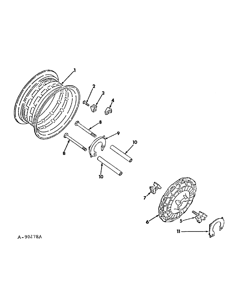 Схема запчастей Case IH 3688HC - (15-4) - WHEELS AND TRACTION, WHEELS, WEDGE LOCK TYPE Wheels & Traction