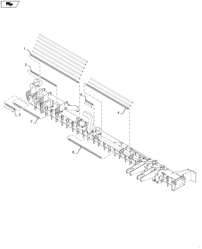 Схема запчастей Case IH 1265 - (79.904.AA[02]) - BULK FILL SEED PIPE RIGHT WING FOR 36/30 (79) - PLANTING