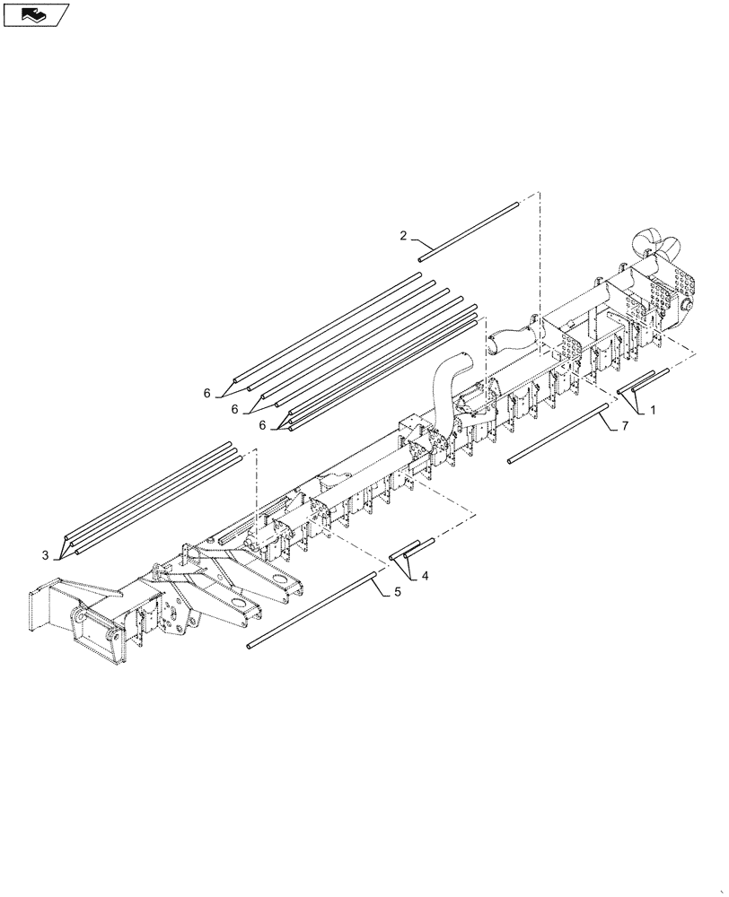Схема запчастей Case IH 1265 - (79.904.AA[07]) - BULK FILL SEED PIPE LEFT FOR 36/20 (79) - PLANTING