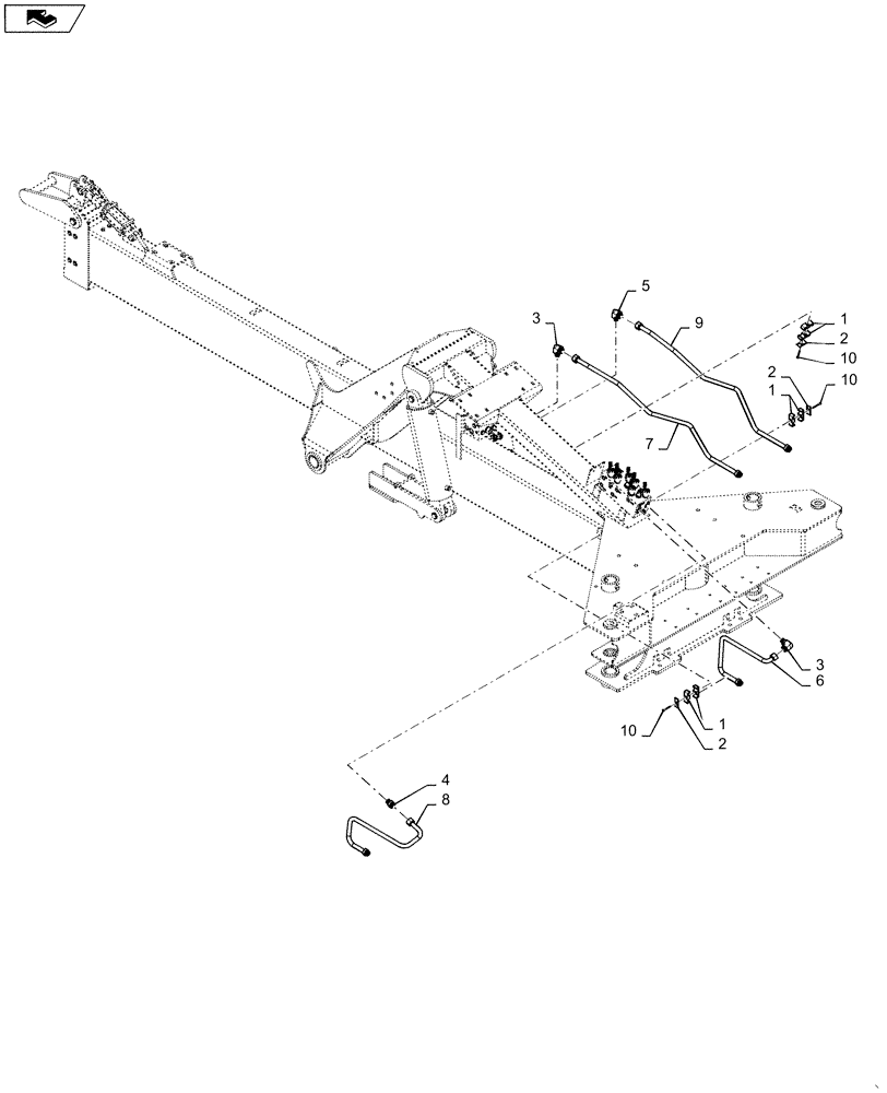Схема запчастей Case IH 1265 - (35.944.AI[11]) - HYDRAULIC SUPPLY RETURN (35) - HYDRAULIC SYSTEMS