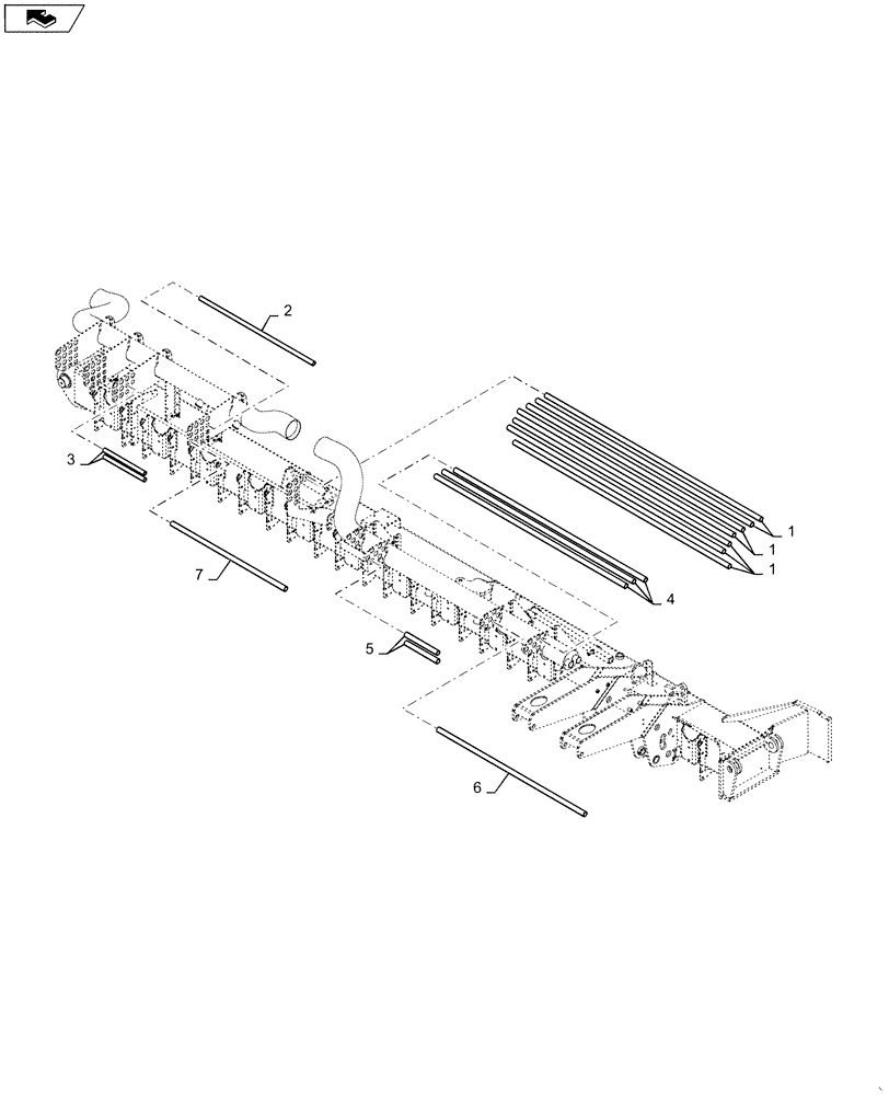 Схема запчастей Case IH 1265 - (79.904.AA[08]) - BULK FILL SEED PIPE RIGHT FOR 36/20 (79) - PLANTING