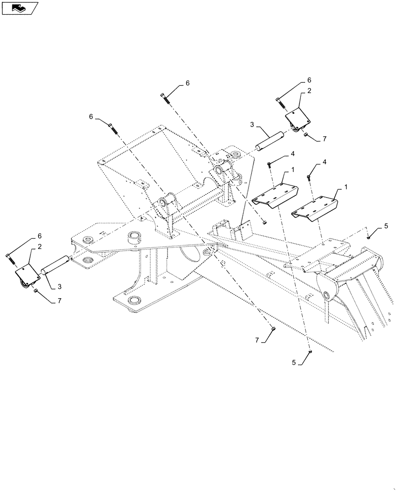 Схема запчастей Case IH 1265 - (79.100.AC[06]) - TANK BULK FILL NON WEIGHT MOUNTS (79) - PLANTING