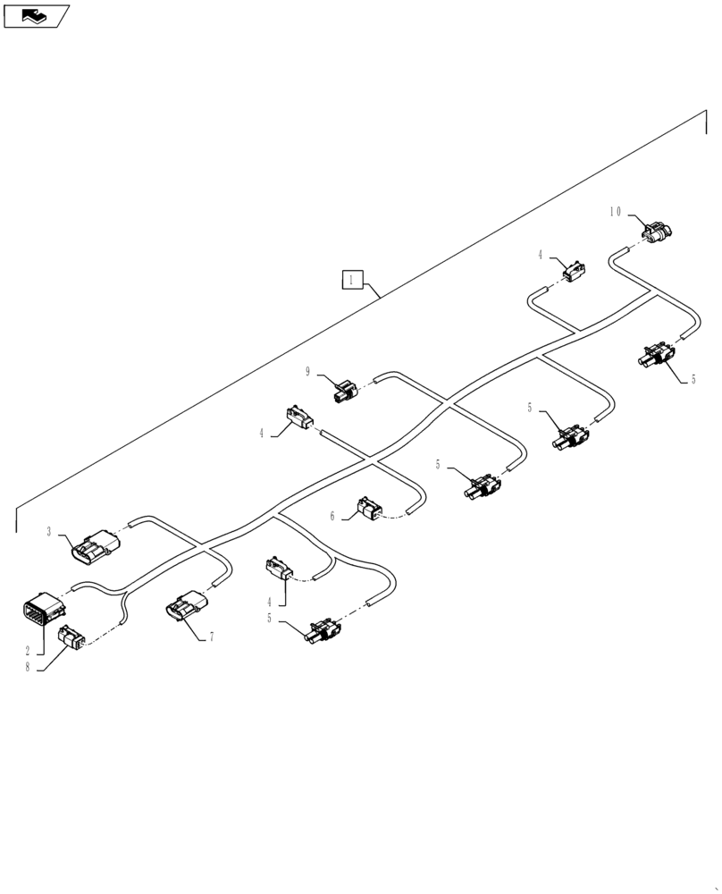 Схема запчастей Case IH 500T - (55.636.AD[01]) - HARNESS MOUNTED TANK (55) - ELECTRICAL SYSTEMS
