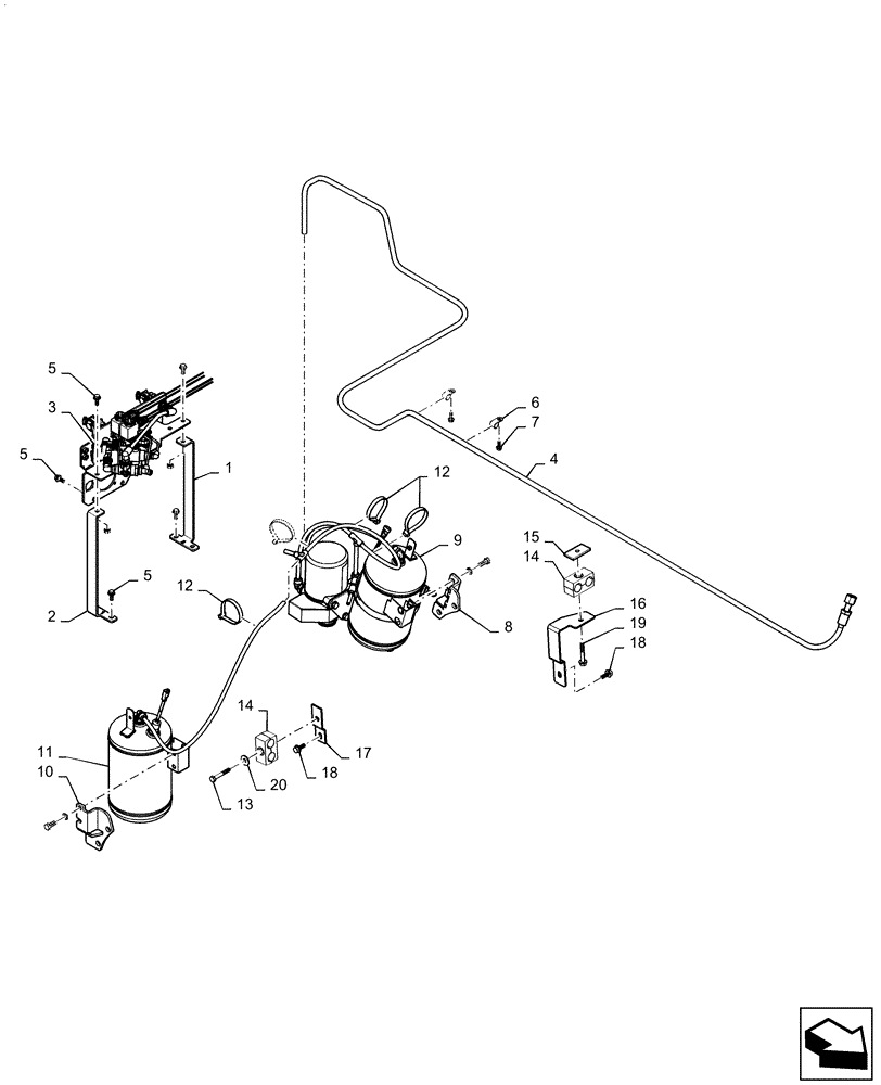 Схема запчастей Case IH MAGNUM 370 - (33.224.AF[01]) - PNEUMATIC TRAILER BRAKES STD - CVT (33) - BRAKES & CONTROLS