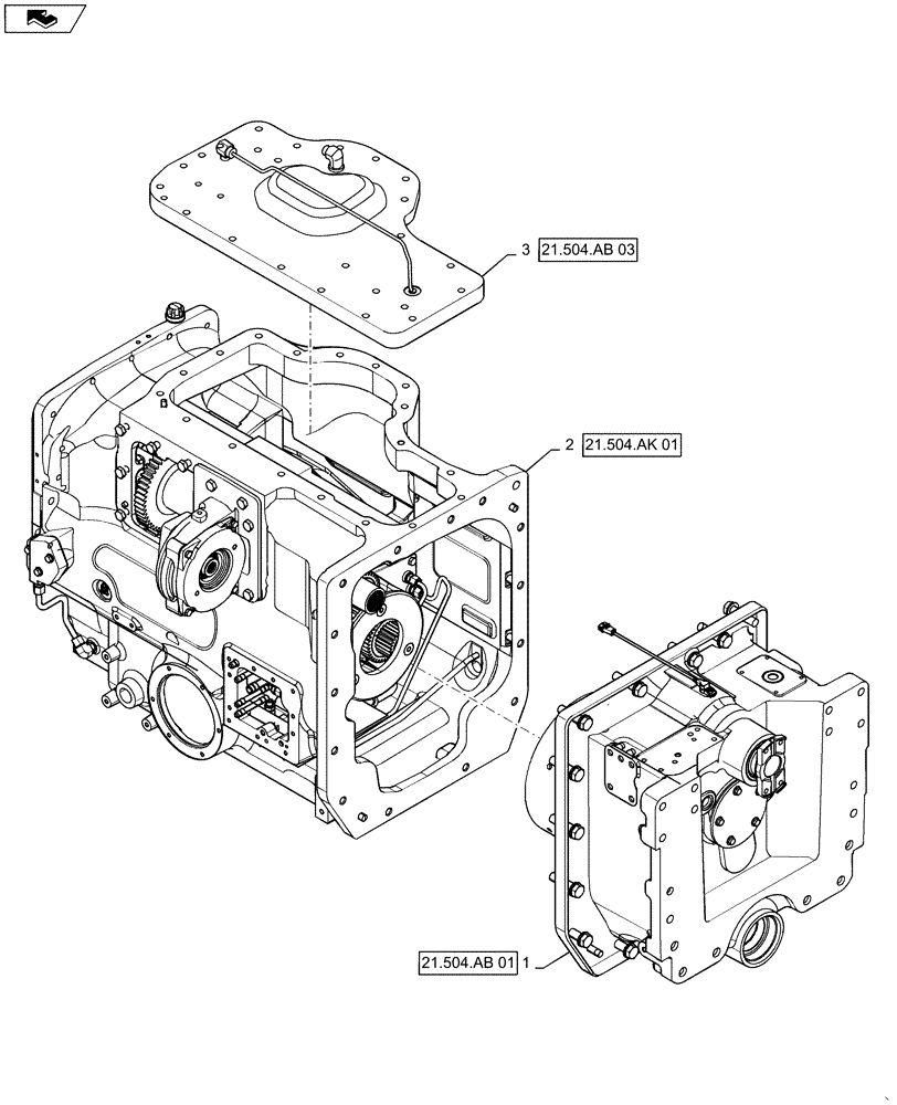Схема запчастей Case IH MAGNUM 370 - (21.504.00) - PICTORIAL INDEX - TRANSMISSION - CVT (21) - TRANSMISSION