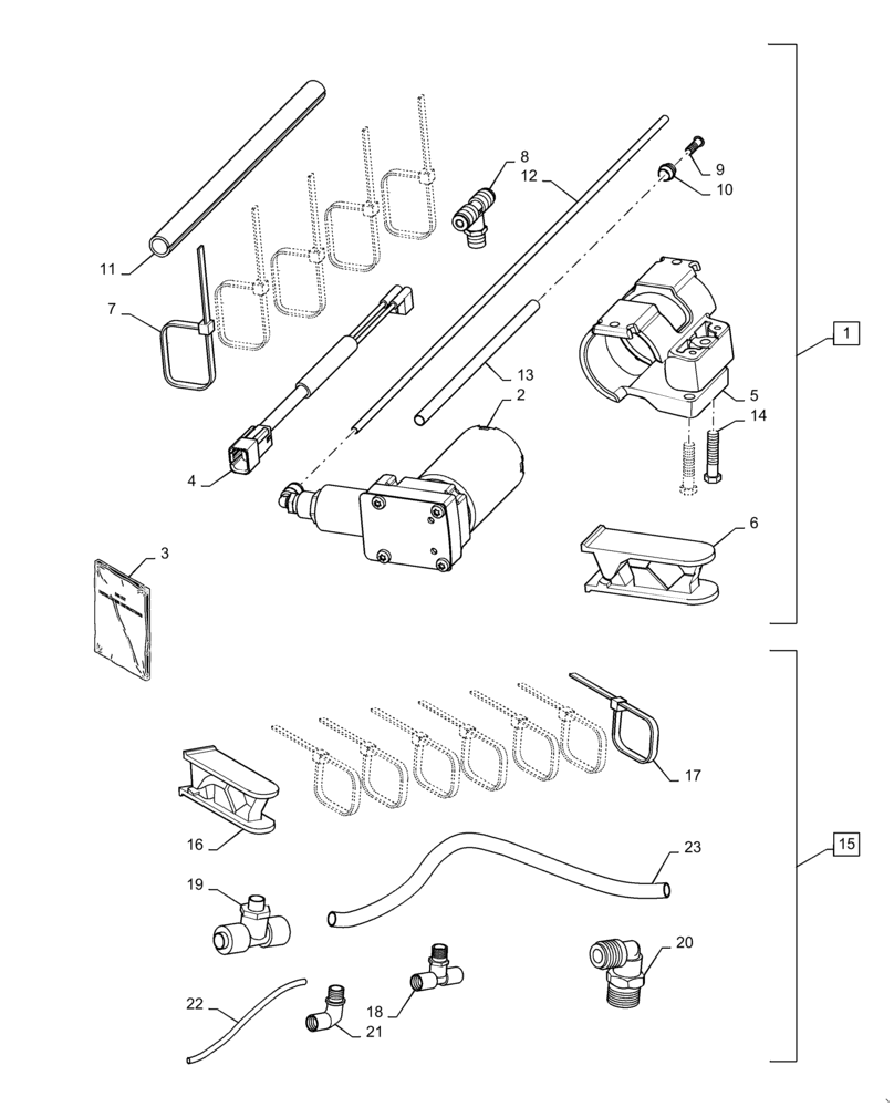 Схема запчастей Case IH MAGNUM 310 - (90.124.AN[02]) - VAR - 420010, 420012, 429373, 449058 - SEAT SUSPENSION COMPRESSOR SERVICE KIT (90) - PLATFORM, CAB, BODYWORK AND DECALS