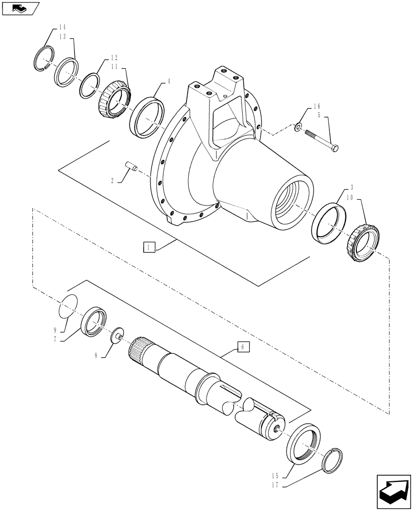 Схема запчастей Case IH MAGNUM 250 - (27.100.AK[04]) - VAR - 420219 - REAR AXLE, 4.5 X 120 INCH, MAGNUM 250, 280, 310, 340, 2654, 3154 (27) - REAR AXLE SYSTEM