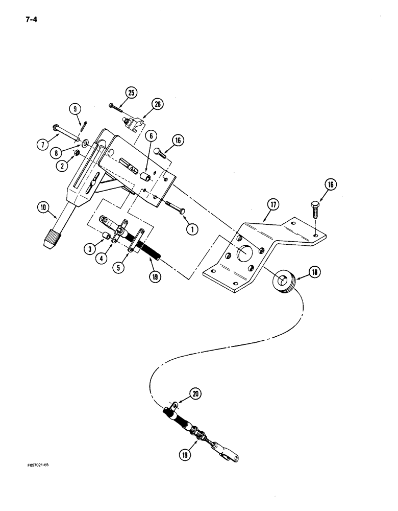 Схема запчастей Case IH 9150 - (7-04) - PARK BRAKE CONTROLS (07) - BRAKES