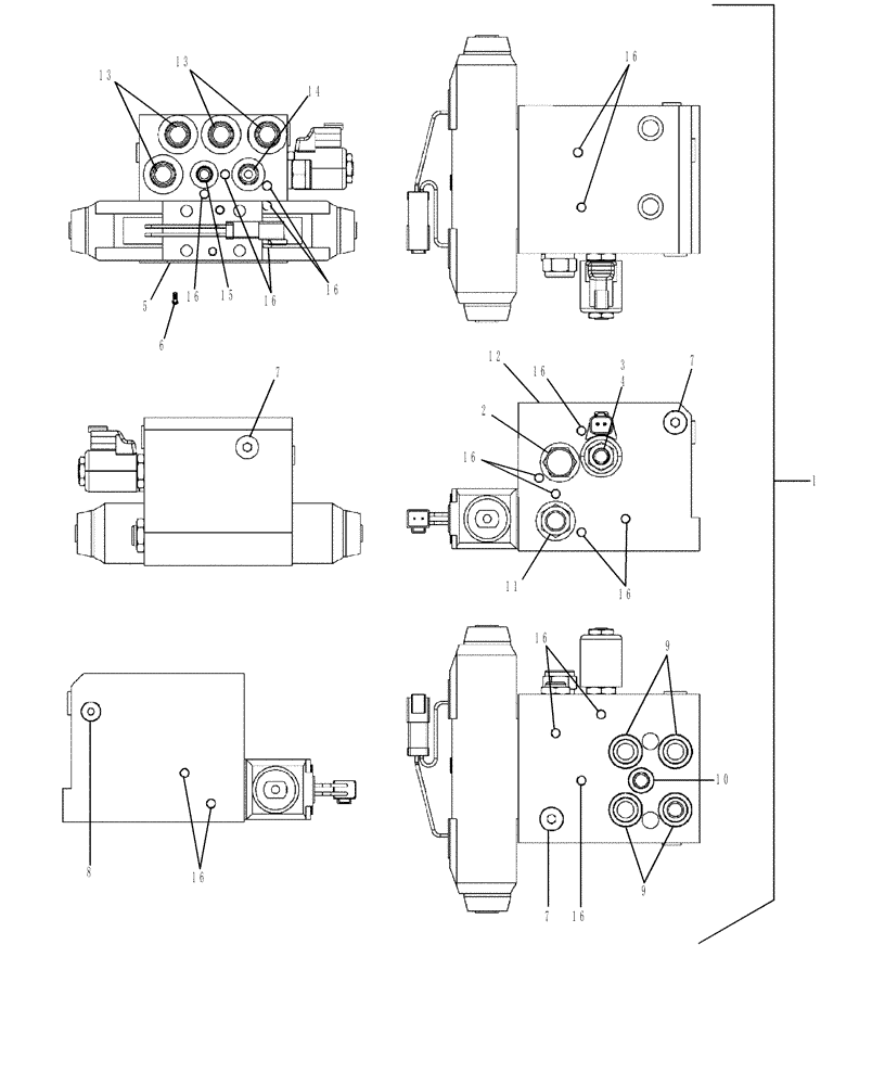 Схема запчастей Case IH MX275 - (05-05B) - VALVE ASSEMBLY - AUTOGUIDANCE, STANDARD FLOW (05) - STEERING