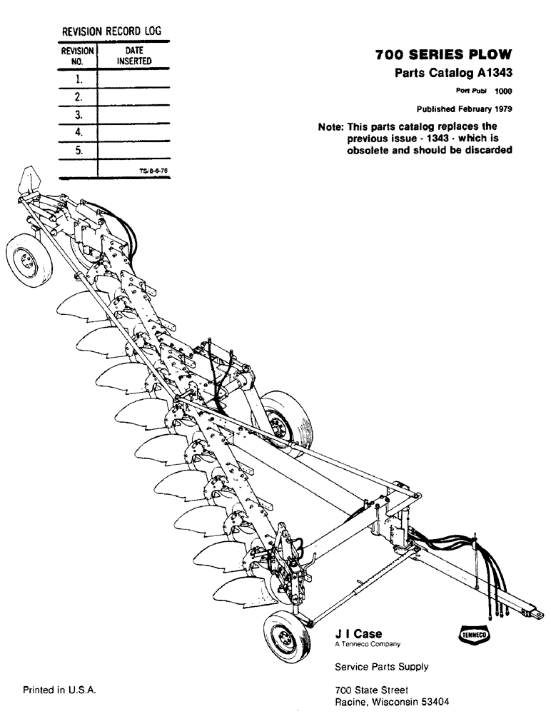Схема запчастей Case IH 700-SERIES - (01) - 700 SERIES PLOW 