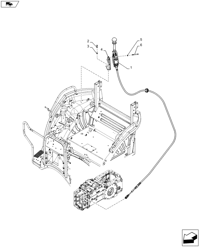 Схема запчастей Case IH FARMALL 115C - (21.160.AI[02]) - VAR - 744761, 744763 - CREEPER, CONTROL LEVER, W/O CAB (21) - TRANSMISSION
