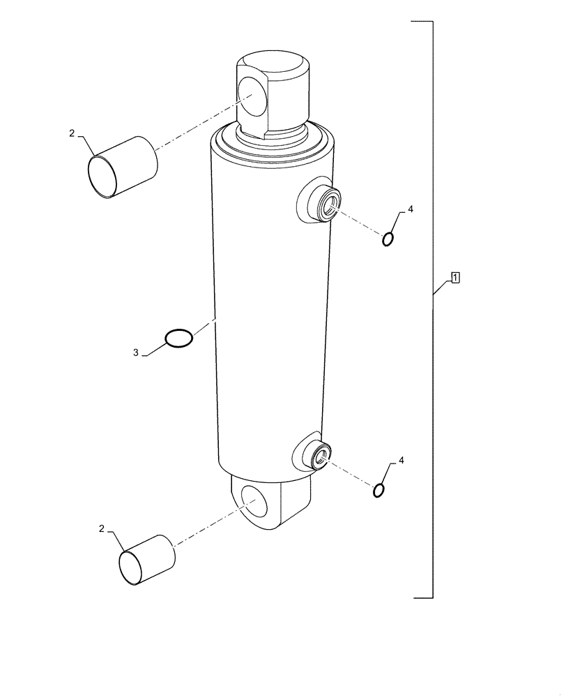 Схема запчастей Case IH MAGNUM 235 - (35.116.AH[03]) - CYLINDER ASSY, HITCH (115MM) (35) - HYDRAULIC SYSTEMS
