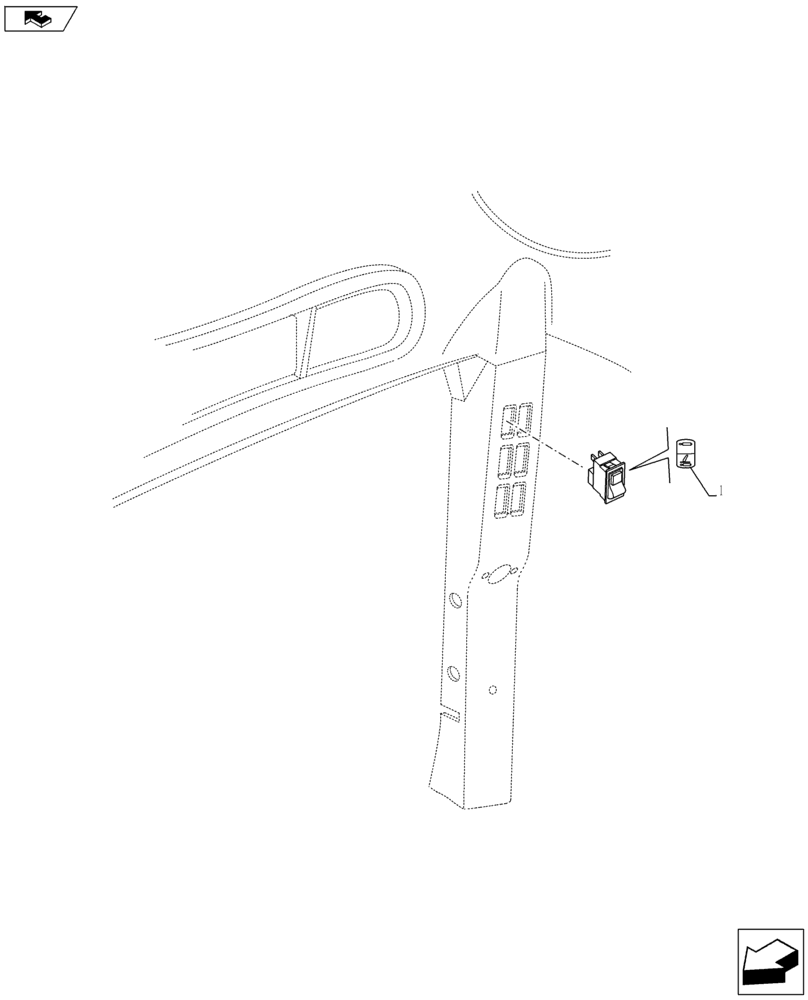 Схема запчастей Case IH MAXXUM 115 - (55.512.CG) - VAR - 331145, 331146 + STD - HYDRAULIC MASTER SWITCH (55) - ELECTRICAL SYSTEMS