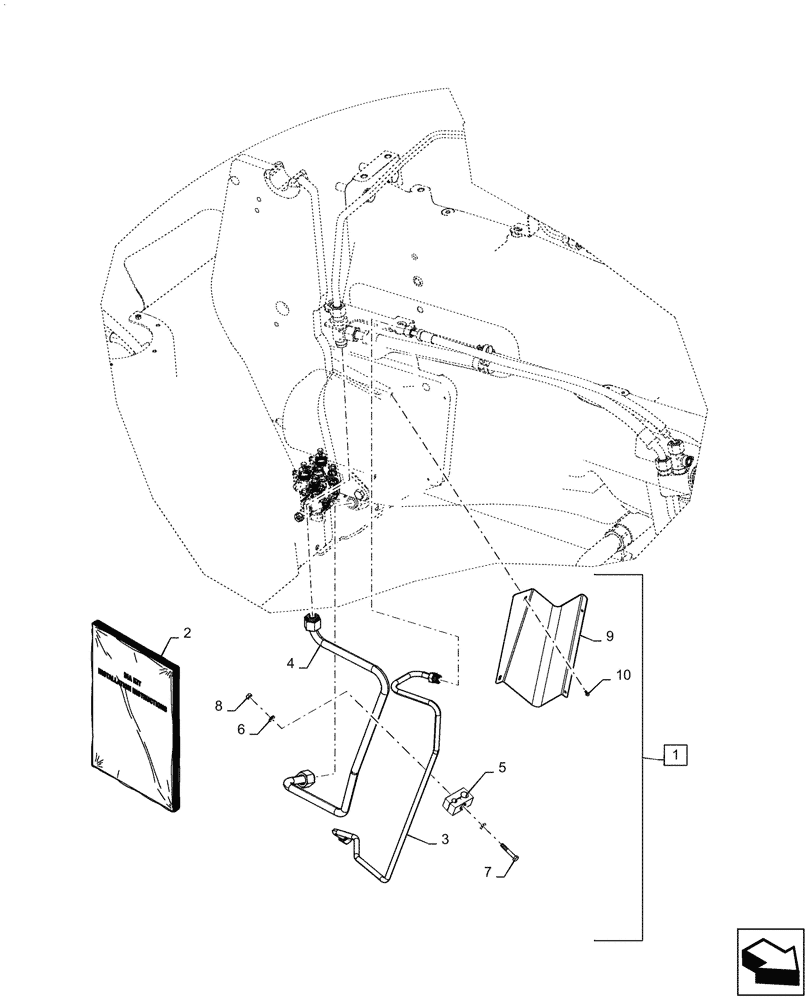 Схема запчастей Case IH MAGNUM 235 - (88.031.07) - DIA KIT, TUBES FOR LDR INSTALL W/SADDLE SUSP (88) - ACCESSORIES