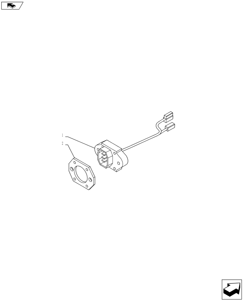 Схема запчастей Case IH MAXXUM 140 - (55.510.BM[05]) - VAR - 330007, 335007, 743726 - NORTH AMERICA VERSION - IMPLEMENT SOCKET (55) - ELECTRICAL SYSTEMS