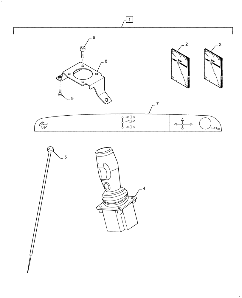 Схема запчастей Case IH MAGNUM 235 - (88.055.05) - DIA KIT, JOYSTICK (88) - ACCESSORIES