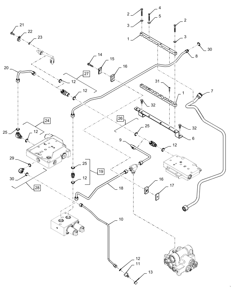 Схема запчастей Case IH MAGNUM 280 - (35.000.AA[04]) - POWERSHIFT - REGULATING SYSTEM (35) - HYDRAULIC SYSTEMS