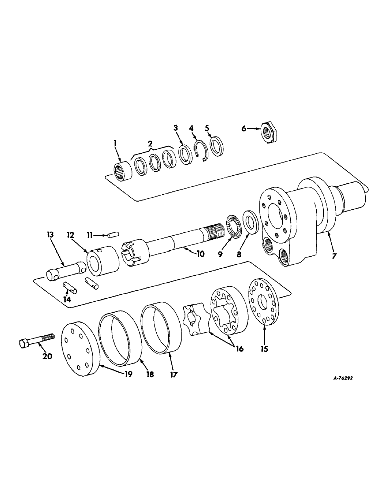 Схема запчастей Case IH 315 - (F-33) - HYDRAULICS SYSTEM, STEERING HAND PUMP ASSY (07) - HYDRAULIC SYSTEM