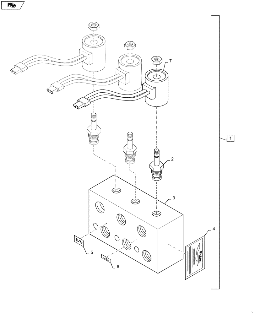 Схема запчастей Case IH 4025 - (35.944.AD[01]) - FASSE 3 WAY MULTIPLIER (35) - HYDRAULIC SYSTEMS