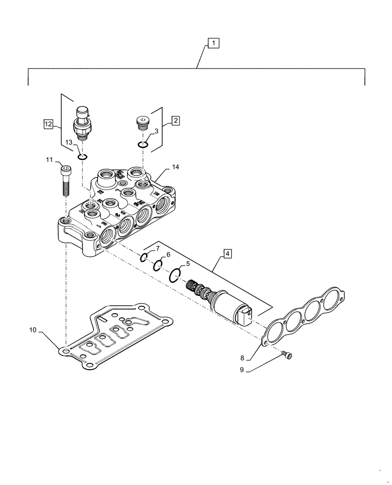 Схема запчастей Case IH MAGNUM 310 - (21.505.AQ[03]) - VAR - 429334, 429335 - TRANSMISSION - CVT - VALVE - TRANSMISSION CONTROL (21) - TRANSMISSION