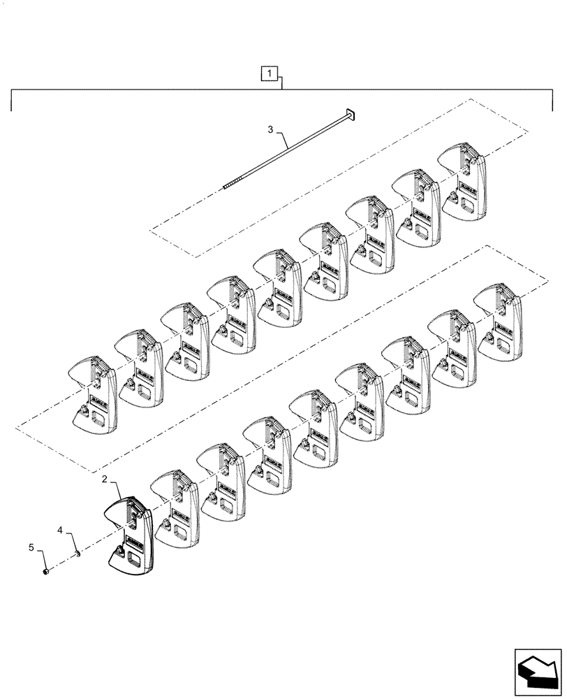 Схема запчастей Case IH MAGNUM 235 - (88.039.04) - DIA KIT, FRONT WEIGHTS, 18 X 100 LBS (88) - ACCESSORIES
