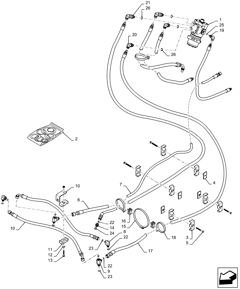 Схема запчастей Case IH MAGNUM 2654 - (41.200.AT[03]) - STEERING SYSTEM, CL 4.5 AXLE, STANDARD MFD, MAGNUM 250, 2654 (41) - STEERING