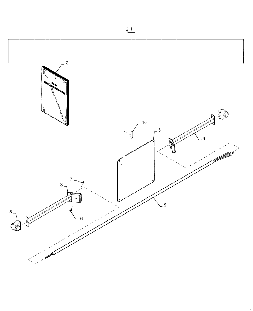 Схема запчастей Case IH MAGNUM 235 - (88.090.10) - DIA KIT, OVERWIDTH WARNING, ITALY (88) - ACCESSORIES