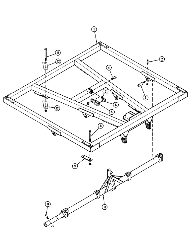 Схема запчастей Case IH F21 - (010) - MAIN FRAME & ROCKSHAFT, F21 