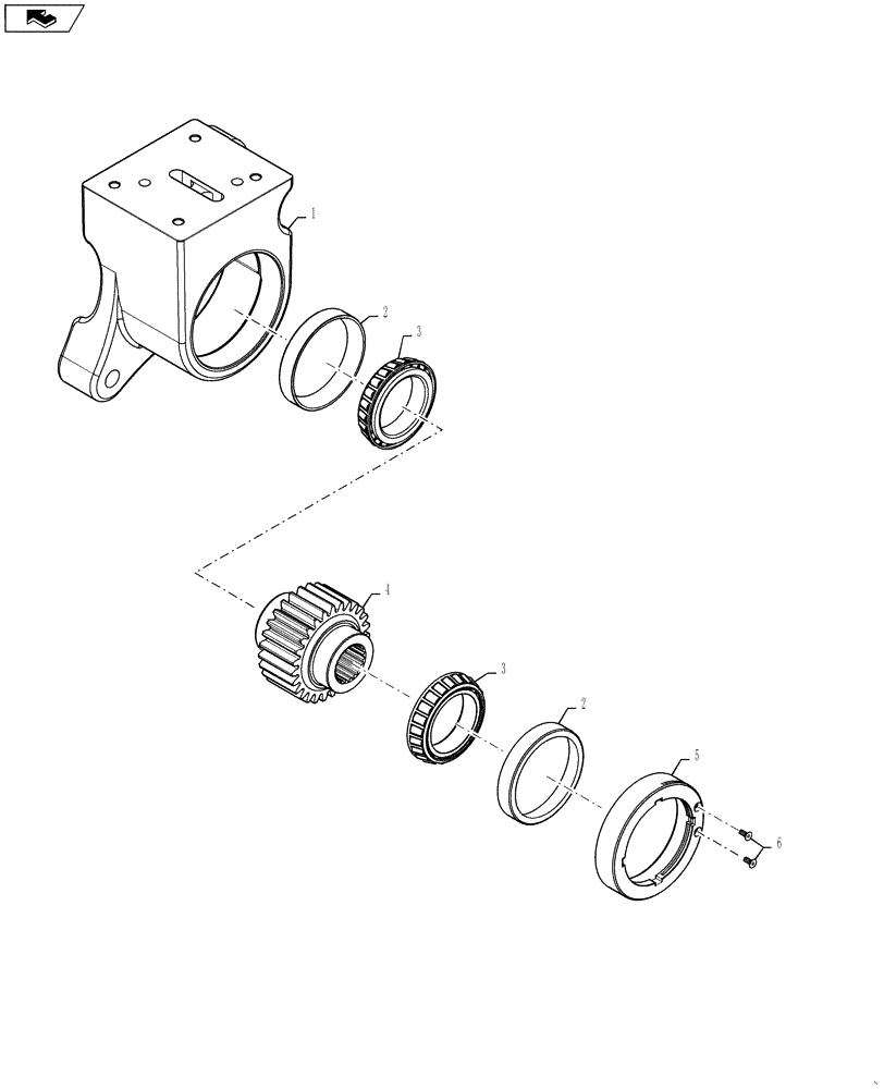 Схема запчастей Case IH MAGNUM 370 - (21.506.BG[06]) - TRANSMISSION - CVT - HYDRO MOTOR GEAR HOUSING ASSY. (21) - TRANSMISSION