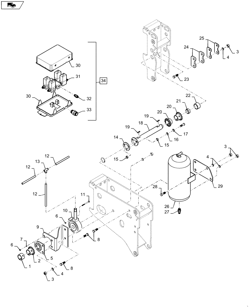 Схема запчастей Case IH 4025 - (18.110.AB[03]) - TRU-COUNT CLUTCH ASSEMBLY (18) - CLUTCH