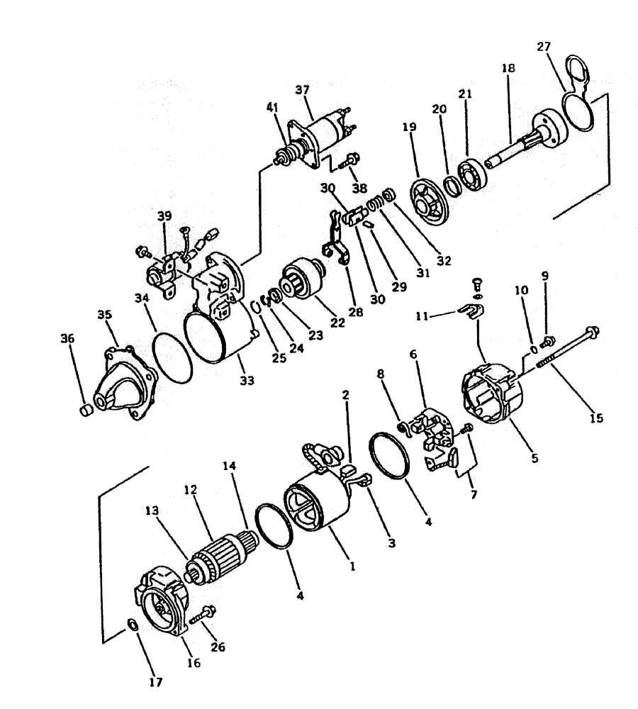 Схема запчастей Case IH 7700 - (C01-54) - STARTER MOTOR (KOMATSU) Engine & Engine Attachments