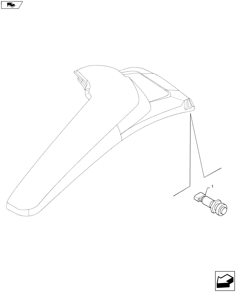 Схема запчастей Case IH MAXXUM 140 - (55.048.AD[01]) - VAR - 335803, 336803, 743680, 332803 + STD - REAR FENDERS PTO SWITCH (55) - ELECTRICAL SYSTEMS