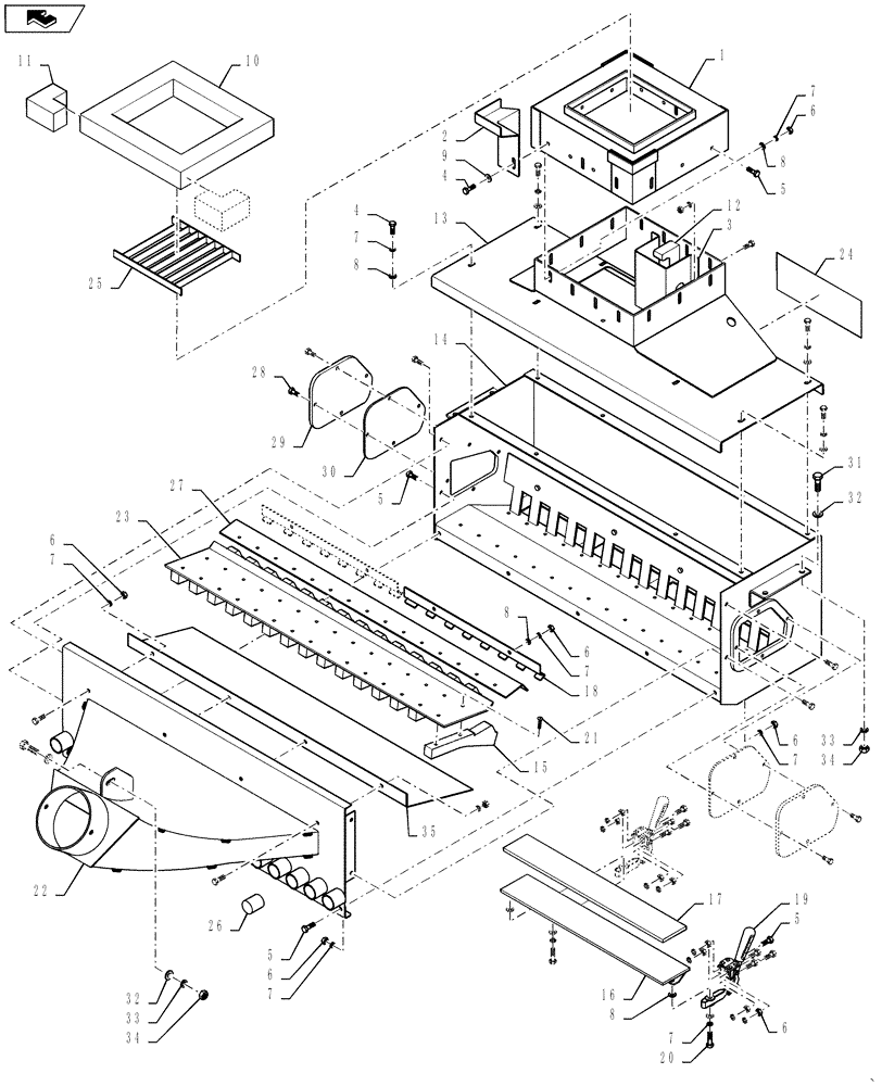 Схема запчастей Case IH 4025 - (77.904.AC[01]) - AIR BOX (77) - SEEDING/PLANTING