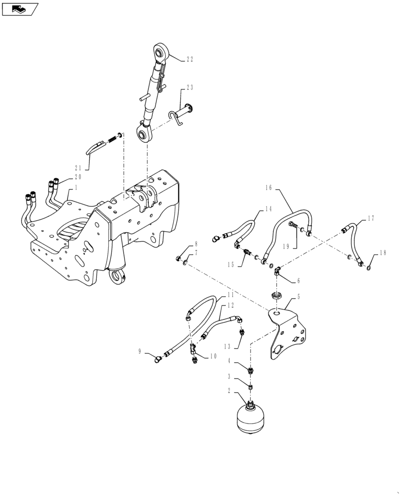 Схема запчастей Case IH MAGNUM 310 - (31.146.AS[06]) - VAR - 330847 - FPTO HITCH, 3 POINT ASSEMBLY, 5T, COMPONENTS (31) - IMPLEMENT POWER TAKE OFF