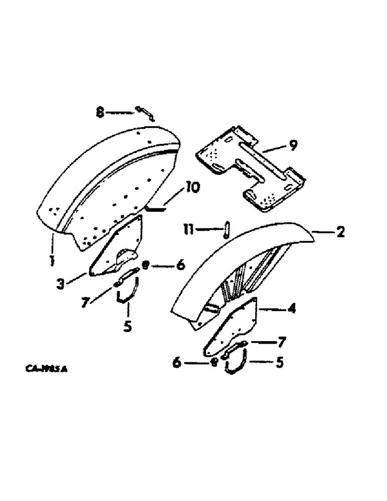 Схема запчастей Case IH 1468 - (13-10) - SUPERSTRUCTURE, WIDE COVERAGE FENDERS, 766 DIESEL, 966, 1066, 1466, 1468 AND HYDRO 100 TRACTORS (05) - SUPERSTRUCTURE