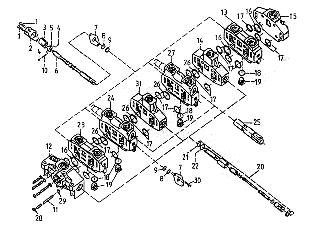 Схема запчастей Case IH 7000 - (B04-02) - HYDRAULIC VALVE * A20, (SHREDDER TOPPER, ELEVATOR AND Hydraulic Components & Circuits