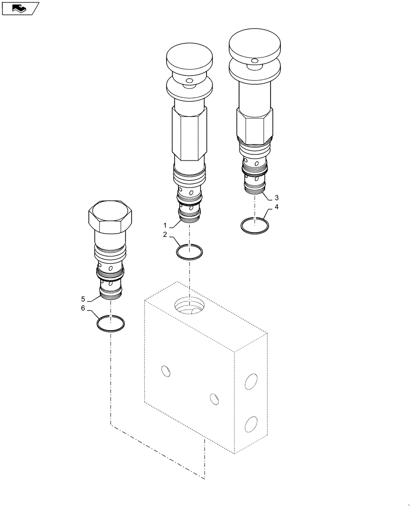 Схема запчастей Case IH 4025 - (35.204.AY[01]) - PRESSURE REDUCING VALVE (35) - HYDRAULIC SYSTEMS