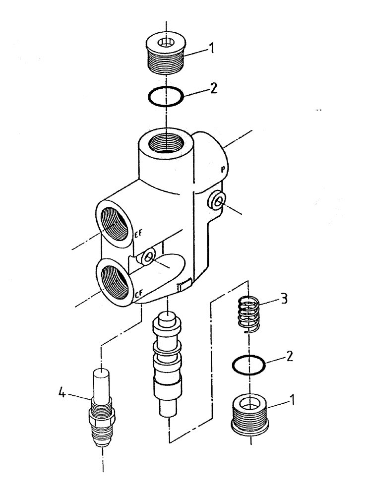 Схема запчастей Case IH 7000 - (B04-35A) - HYDRAULIC PRIORITY VALVE (STEERING 7000), SERIAL #7792 AND Hydraulic Components & Circuits