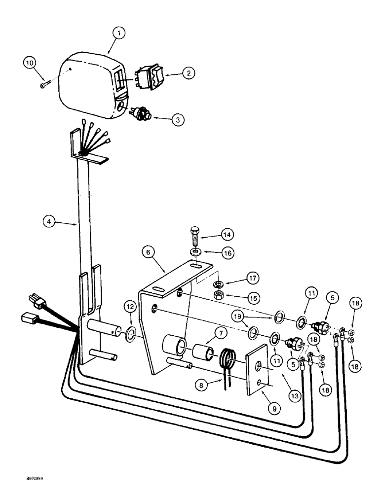 Схема запчастей Case IH 2022 - (4-40) - BASKET CONTROL HANDLE (06) - ELECTRICAL SYSTEMS