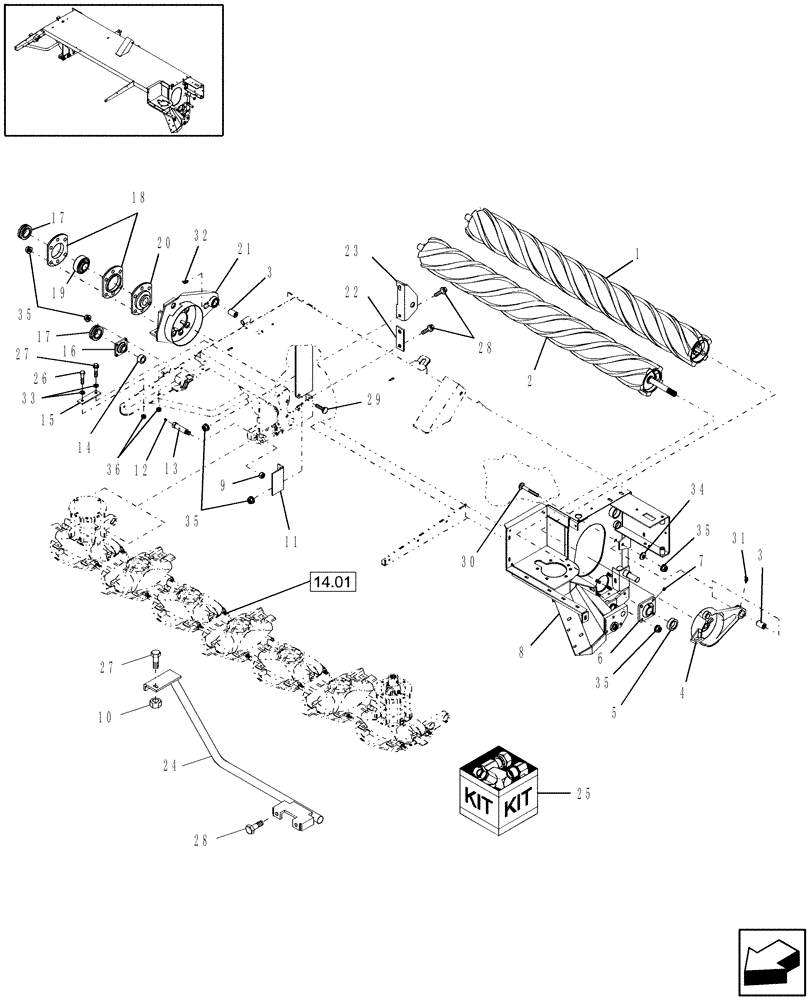 Схема запчастей Case IH DCX91 - (15.01) - HEADER & CONDITIONING ROLLS (15) - CROP CONDITIONING