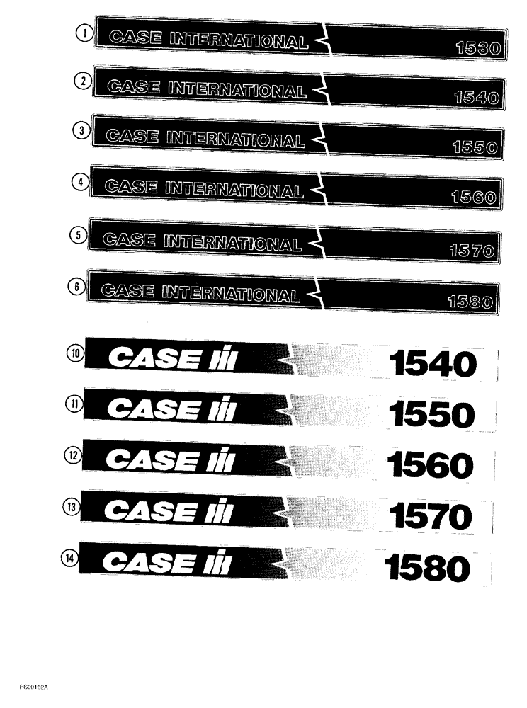 Схема запчастей Case IH 1500-SERIES - (09-58) - DECALS 