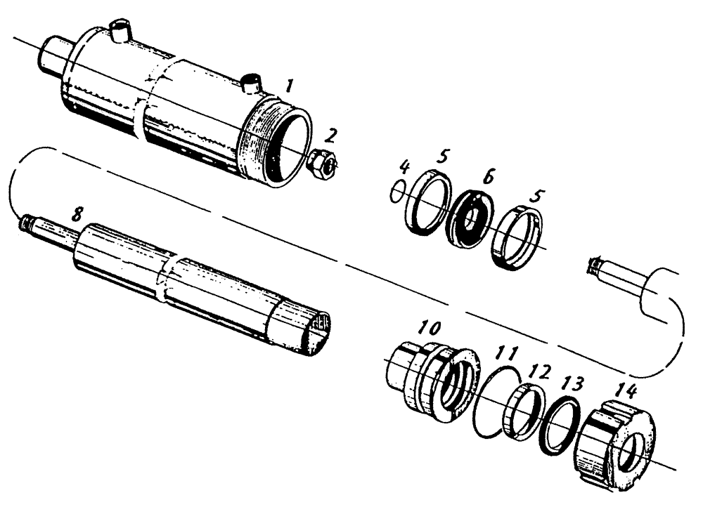 Схема запчастей Case IH 7700 - (B01[40A]) - HYDRAULIC CYLINDER {TRACK ADJUSTER} Hydraulic Components & Circuits