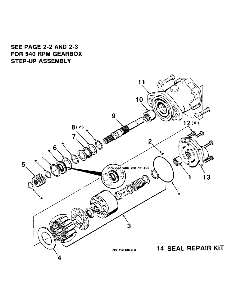 Схема запчастей Case IH 8360 - (8-08) - HYDROSTATIC PUMP, PTO ASSEMBLY, 540 RPM (08) - HYDRAULICS
