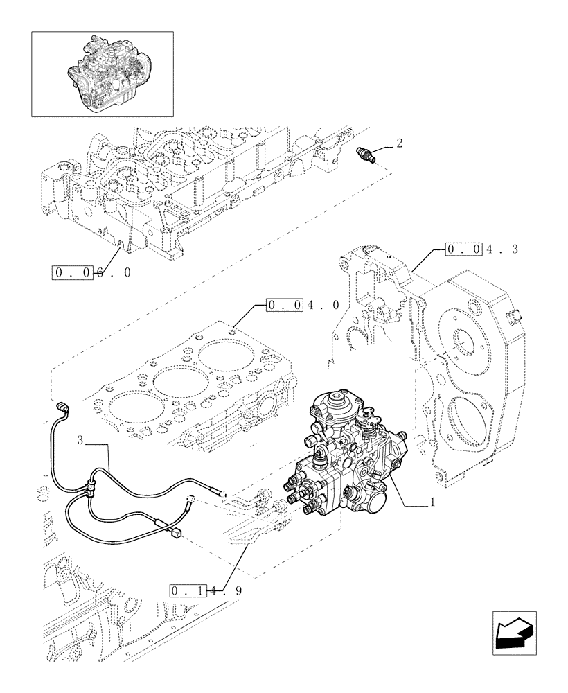Схема запчастей Case IH F4GE9684C J600 - (0.14.0[01]) - INJECTION PUMP (504125085) 
