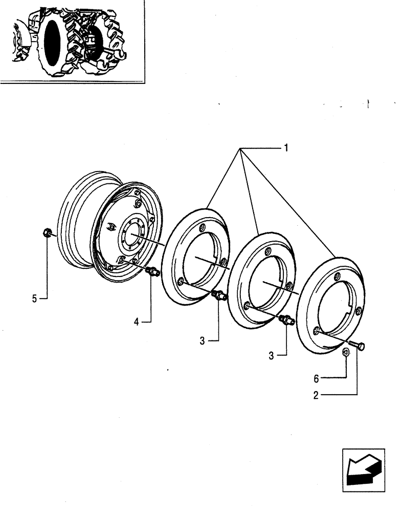 Схема запчастей Case IH JX95 - (1.49.7/01) - VAR - 471, 330471 - REAR COUNTERWEIGHTS - 6 (05) - REAR AXLE