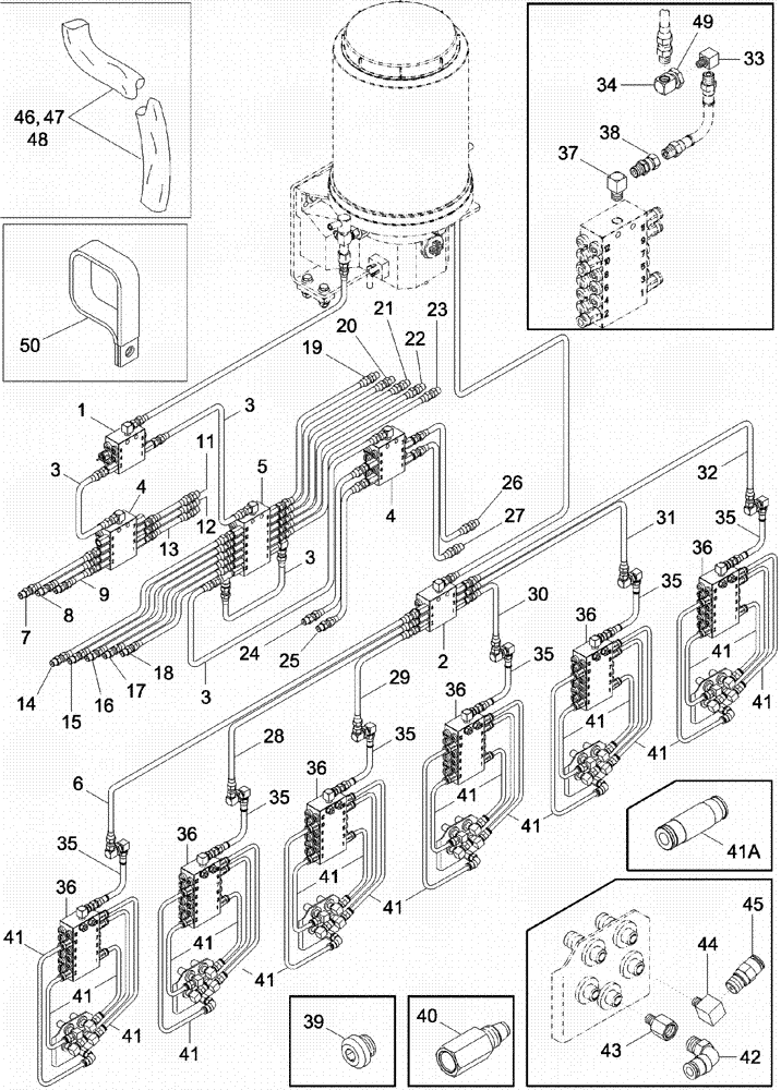 Схема запчастей Case IH 620 - (09A-45) - LUBE LINES (13) - PICKING SYSTEM
