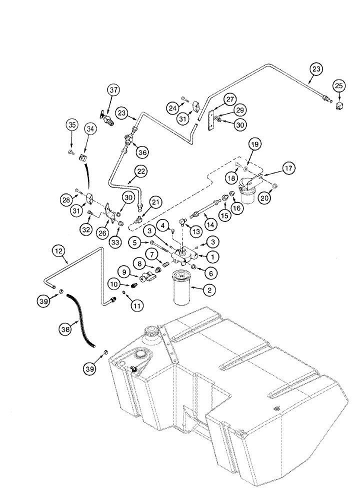 Схема запчастей Case IH 2377 - (03-09) - FUEL, SUPPLY (02) - FUEL SYSTEM
